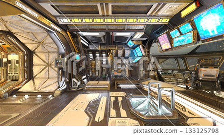 Scenery inside the spacecraft Scenery inside the spacecraft 133125798