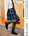 High school girls putting on shoes 133125829