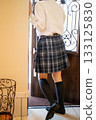 High school girl leaving the entrance 133125830