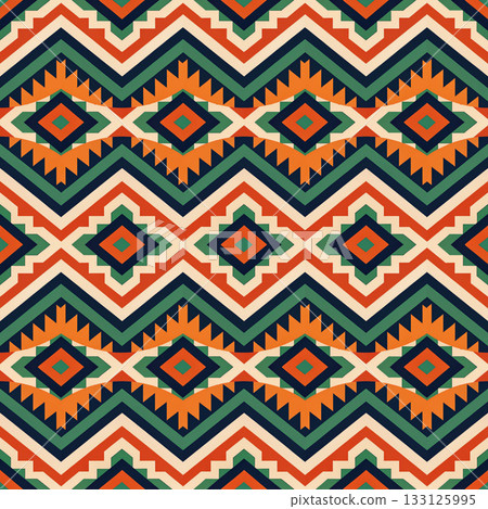 seamless tribal ethnic pattern. geometric vector pattern seamless tribal ethnic pattern. geometric vector pattern 133125995
