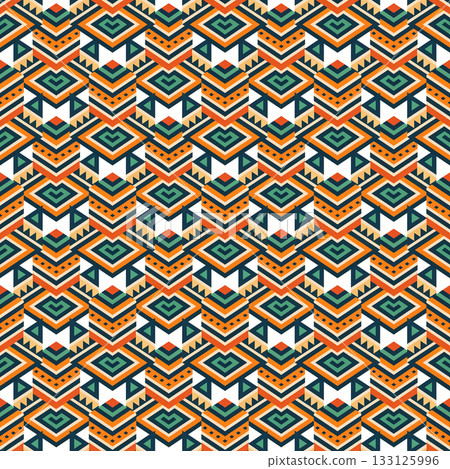 seamless tribal ethnic pattern. geometric vector pattern 133125996