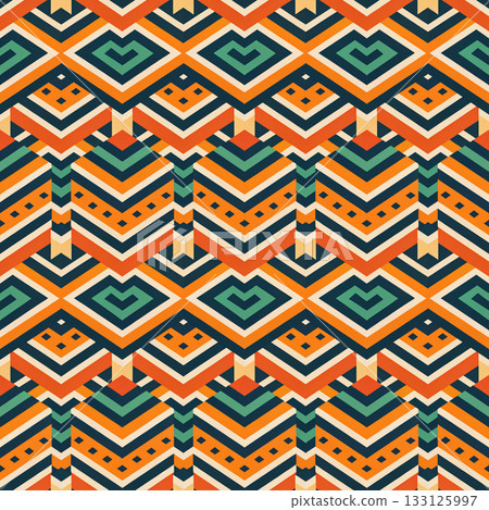 seamless tribal ethnic pattern. geometric vector pattern seamless tribal ethnic pattern. geometric vector pattern 133125997