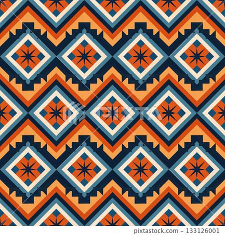 seamless tribal ethnic pattern. geometric vector pattern seamless tribal ethnic pattern. geometric vector pattern 133126001
