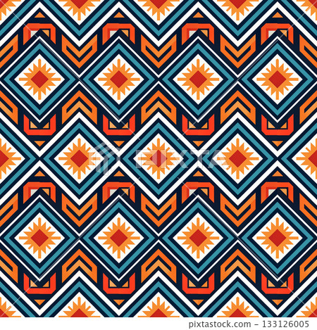 seamless tribal ethnic pattern. geometric vector pattern seamless tribal ethnic pattern. geometric vector pattern 133126005