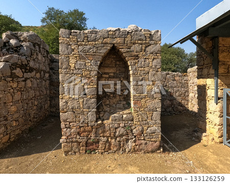 Heritage Gandhara devotional niche for Buddha statue Taxila Pakistan 133126259
