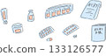 Illustrations of various medicines (color) 133126577