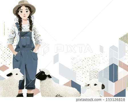 Miyu Series: Miyu explaining sheep farming Miyu Series: Miyu explaining sheep farming 133126810