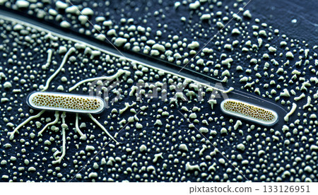 microscopic view of human body cells 133126951