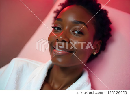close up of a beautiful woman with face 133126953