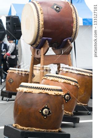 Japanese drums placed at the event venue Japanese drums placed at the event venue 133127101