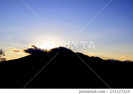 Sunset over Mount Asama from Nidokami Pass 133127224