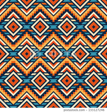 seamless tribal ethnic pattern. geometric vector pattern seamless tribal ethnic pattern. geometric vector pattern 133127246