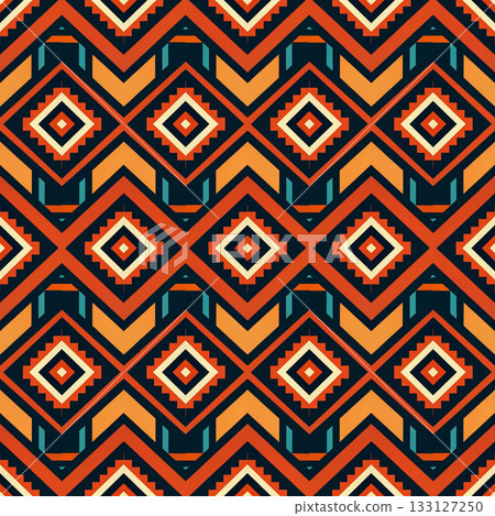 seamless tribal ethnic pattern. geometric vector pattern 133127250