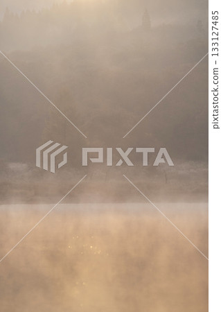 Morning mist on the water 133127485