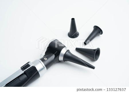 Otoscope for audiologist or ENT doctor use otoscope checking ear and treate hearing loss problem. Otoscope for audiologist or ENT doctor use otoscope checking ear and treate hearing loss problem. 133127637