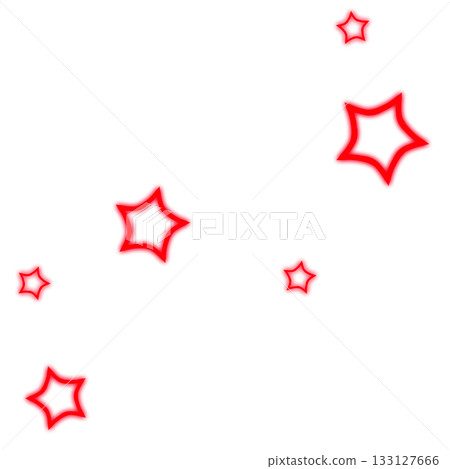 一個簡單可愛的紅色閃亮星星插圖 一個簡單可愛的紅色閃亮星星插圖 133127666