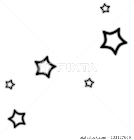 一個簡單可愛的黑色閃亮星星插圖 133127669