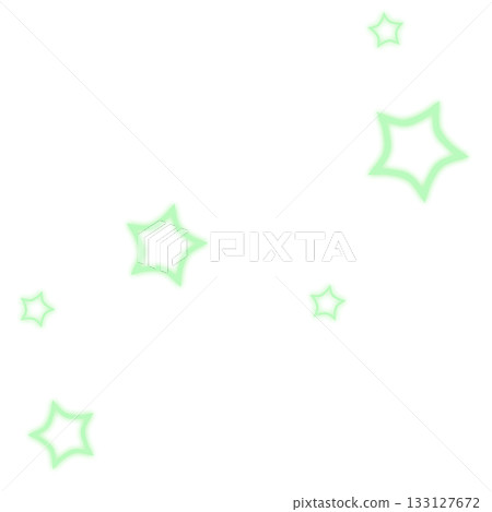 A simple and cute light green sparkling star illustration A simple and cute light green sparkling star illustration 133127672