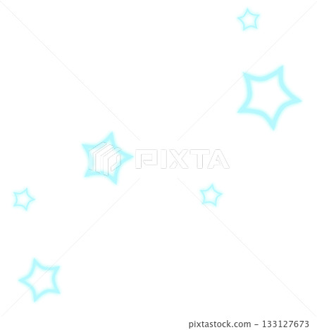 一幅簡潔可愛的淺藍色閃亮星星插圖 133127673