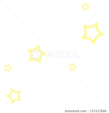 一個簡單可愛的淺黃色閃亮星星插圖 一個簡單可愛的淺黃色閃亮星星插圖 133127680