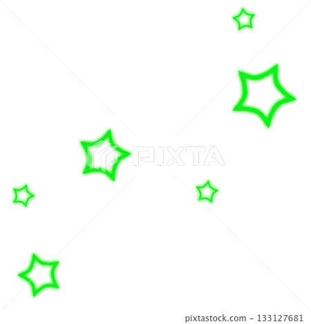 一個簡單可愛的綠色閃亮星星插圖 一個簡單可愛的綠色閃亮星星插圖 133127681
