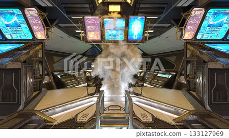 Scenery inside the spacecraft 133127969