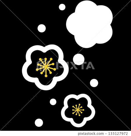 一幅白色花朵的簡單插圖 133127972