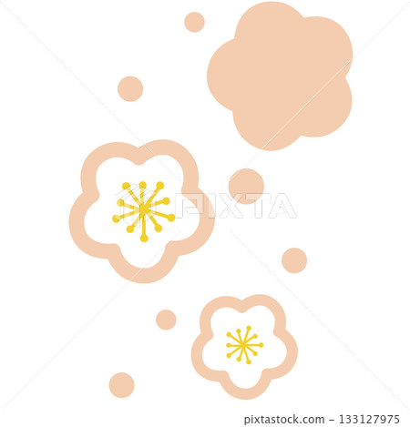 一幅淡橙色花朵的簡單插圖 一幅淡橙色花朵的簡單插圖 133127975