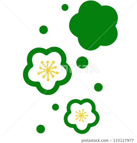 一朵綠色花朵的簡單插圖 133127977