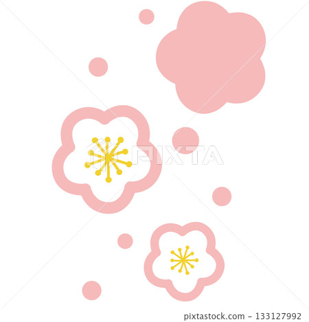 Simple illustration of pink flowers 133127992