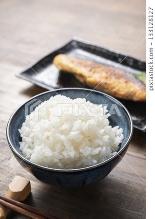 Saikyo-yaki salmon and rice 133128127