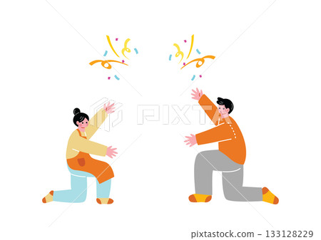 一對喜氣洋洋的夫婦 一對喜氣洋洋的夫婦 133128229