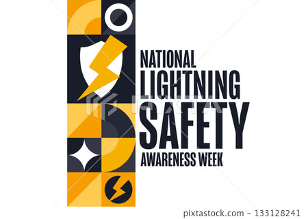 National Lightning Safety Awareness Week.... - Stock Illustration ...