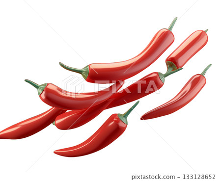 透明背景素材,上面有流動的紅色辣椒。 透明背景素材,上面有流動的紅色辣椒。 133128652