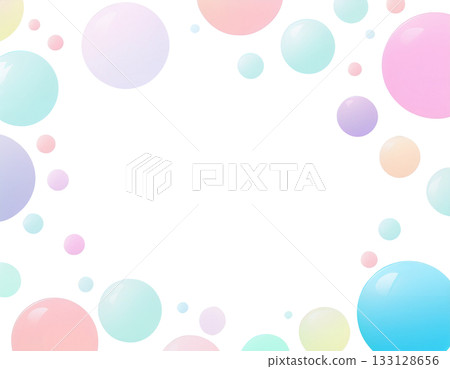 粉彩波點邊框 133128656