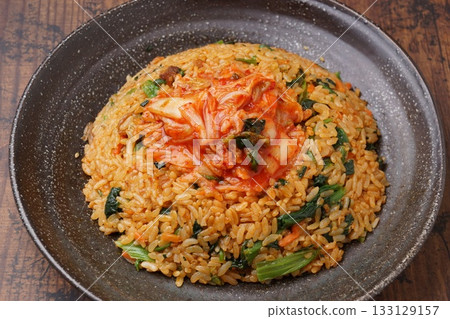 Kimchi and bibimbap fried rice Kimchi and bibimbap fried rice 133129157