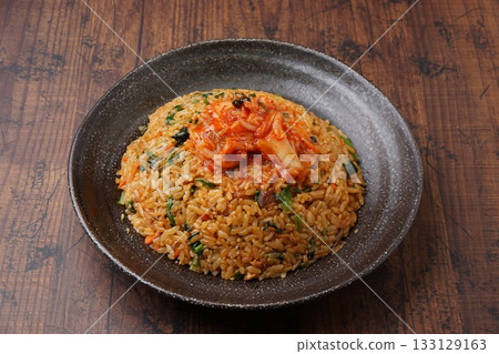 Kimchi and bibimbap fried rice Kimchi and bibimbap fried rice 133129163