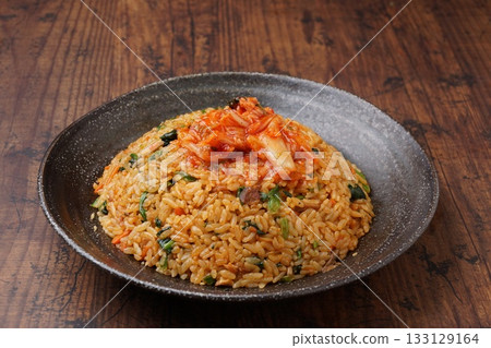 Kimchi and bibimbap fried rice 133129164