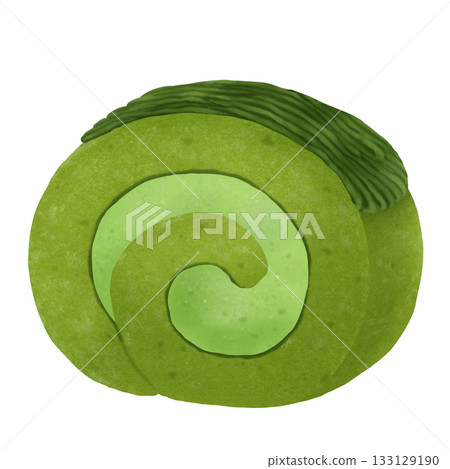 抹茶蒙布朗卷蛋糕插圖 抹茶蒙布朗卷蛋糕插圖 133129190