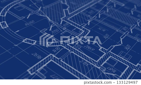House plan project .Technical drawing background. Engineering design . House plan project .Technical drawing background. Engineering design . 133129497