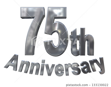 3DCG文字“75週年紀念/75週年紀念標誌閃耀” 3DCG文字“75週年紀念/75週年紀念標誌閃耀” 133130022