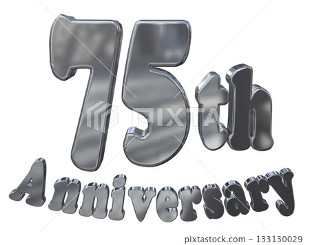 3DCG文字“75週年紀念/75週年紀念標誌閃耀” 3DCG文字“75週年紀念/75週年紀念標誌閃耀” 133130029