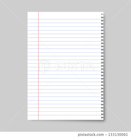 Realistic blank empty lined notebooks mockup icon in flat style. Paper line notebook vector illustration on isolated background. Booklet sign business concept. 133130081
