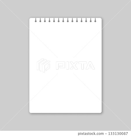 Realistic blank empty notebooks mockup icon in flat style. Paper notebook vector illustration on isolated background. Booklet sign business concept. 133130087