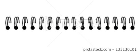 Ring of spiral template for notebook icon in flat style. Metal binder vector illustration on isolated background. Spiral coils sign business concept. Ring of spiral template for notebook icon in flat style. Metal binder vector illustration on isolated background. Spiral coils sign business concept. 133130101