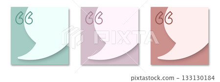 Blank speech bubble template set collection in flat style. Bubble with quote vector illustration on isolated background. Dialogue frame sign business concept. 133130184