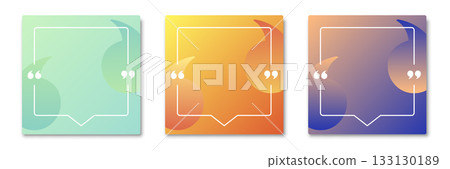 Blank speech bubble template set collection in flat style. Bubble with quote vector illustration on isolated background. Dialogue frame sign business concept. 133130189