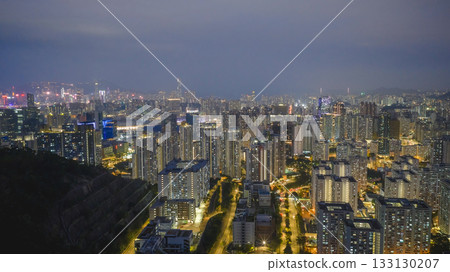 Night View Of Ping Shan Area Hong Kong Nov 1 2025 133130207