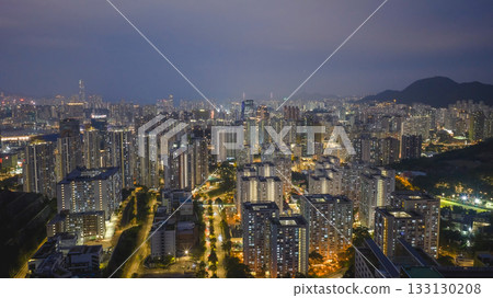 Night View Of Ping Shan Area Hong Kong Nov 1 2025 133130208