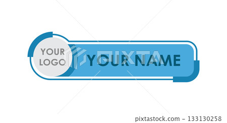 Name tag icon in flat style. Business card vector illustration on isolated background. Corporate template sign business concept. 133130258